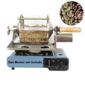 AC 100-240V Household Fuel Gas Coffee Beans Baking Machine Direct Fire Roaster Capacity 400G Glass Transparent Visualization